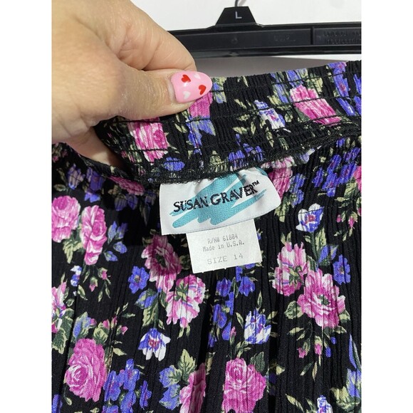 Vtg Susan Graver Skirt Top SET 14 Floral Cottagecore Feminine Modest Prairie - Picture 13 of 16